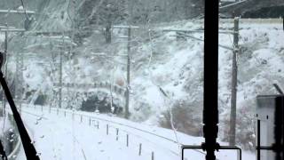 【上越線】 雪で段々見えなくなる線路