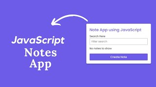 Note App using HTML CSS and JavaScript