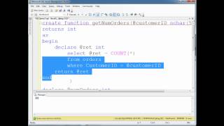 SQL User Scalar Defined Functions