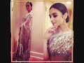 alia bhatt sexiest look in saree in a function