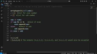 Sort Array By Parity | LeetCode 905 | Python3 | Line by Line Explanation