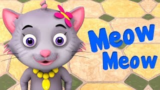 Meow Meow Billi Karti | म्याऊँ म्याऊँ | Hindi Rhymes For Children
