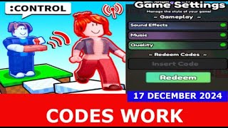 *CODES* [2 Player Obby] Control A Friend ROBLOX | DECEMBER 17, 2024