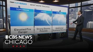 Elevated fire danger in Chicago on Thursday