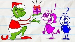 Pencilmate Meets Santa Claus! - Pencilmation Cartoons