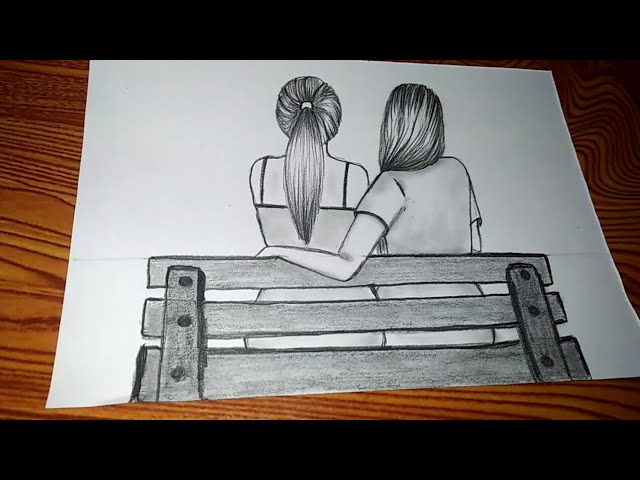 Pencil Sketch Easy Bff Bestie Cute Drawings - Goimages User