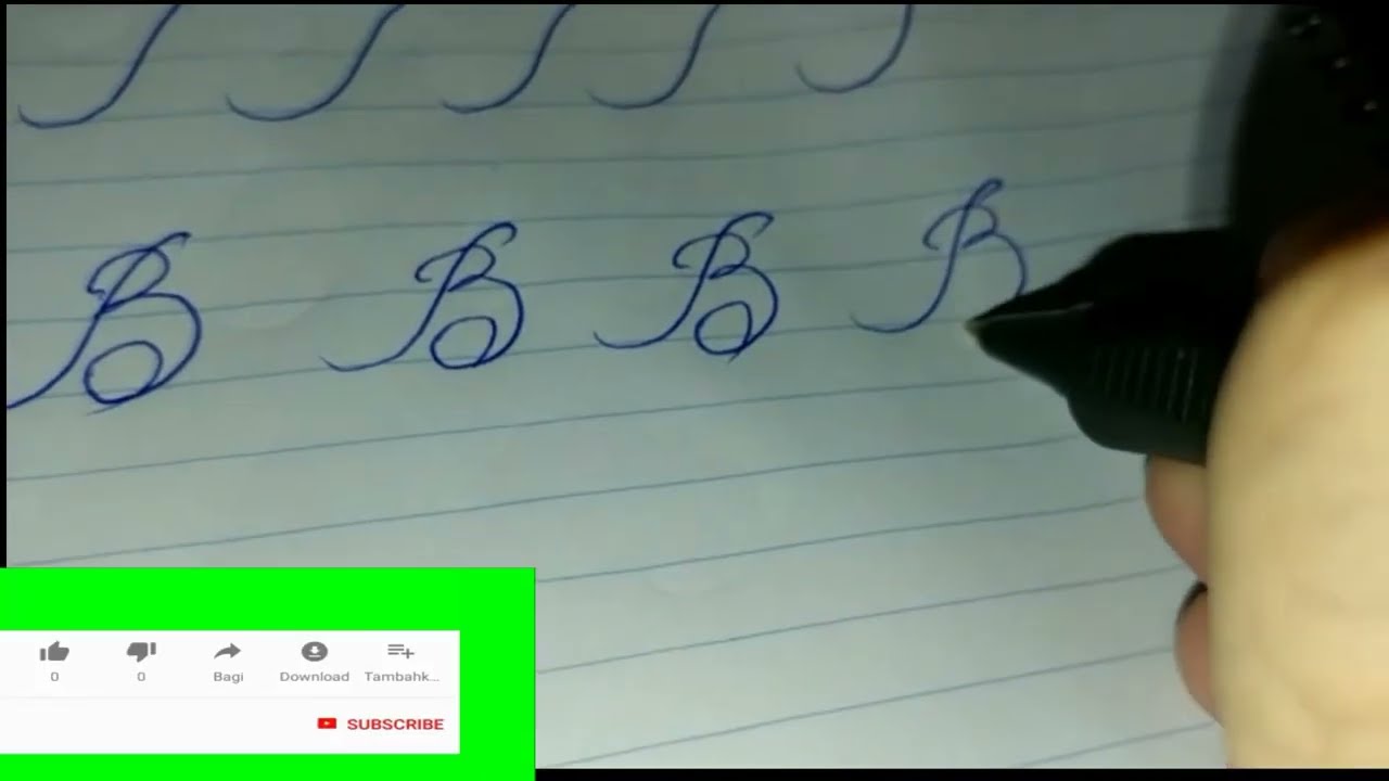 Calligraphy | Learn How To Write Letter B In Calligraphy - YouTube