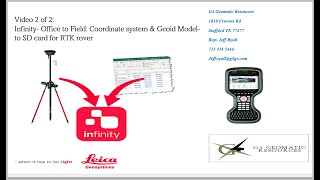 Video 2 of 2: Leica CS20 how to load Geoidal model and Coordinate System for RTK