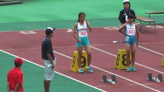 H29　関東中学校陸上競技大会　1年女子100m　決勝