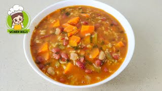 سوپ حبوبات و ترکاری کاملاً متفاوت برای فصل زمستان legume soup reciepe