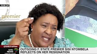 Outgoing Free State premier Sisi Ntombela reflects on her resignation and ANC's future