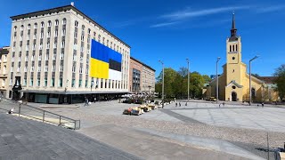 Estonia Tallinn Oldtown Freedom Square [4K] Timelapse