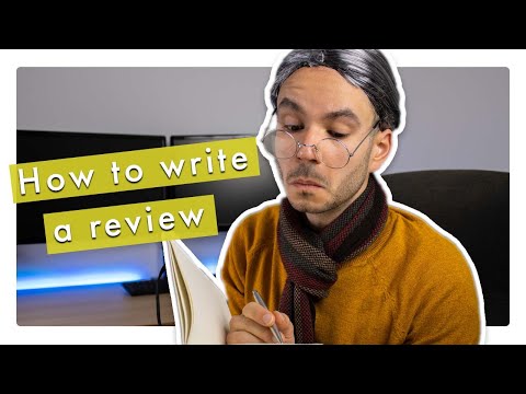 How do you write a reviewer?