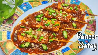 Paneer Satay | Paneer Starter |Restaurant Style Paneer Satay