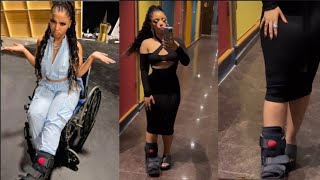 Chloe Bailey Fractured Her Foot But Still Looks Amazing In A Black Outfit