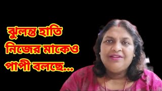 ঝুলন্ত হাতি নিজের মাকেও পাপী বলছে... #protest @tunandmomsvlog4581 @sujatagharsansar