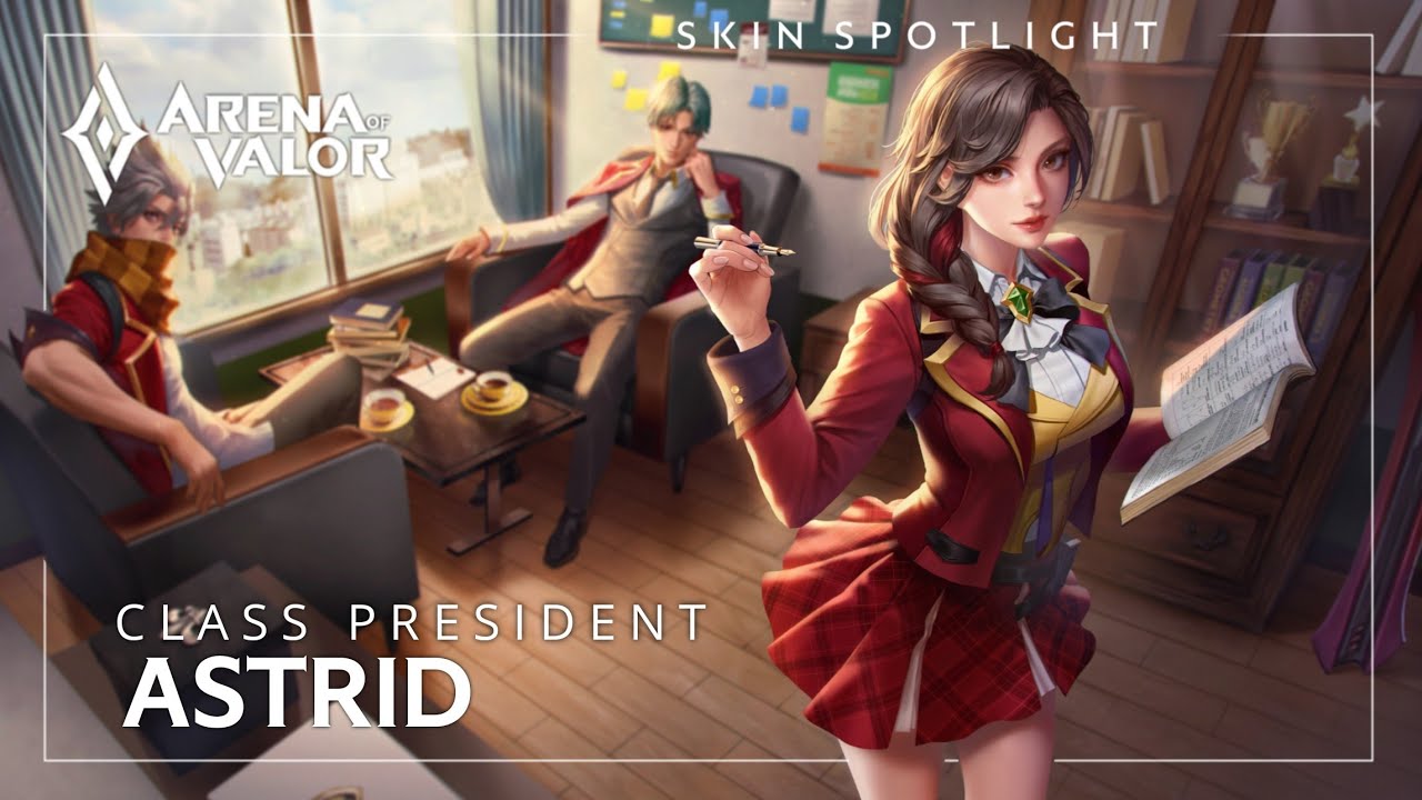 Skin Spotlight: Astrid — Class President | Arena Of Valor | TiMi - YouTube