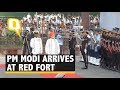 Prime Minister Narendra Modi arrives at Red Fort, for Independence Day address