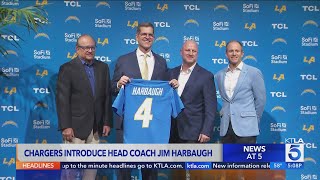 L.A. Chargers introduce Jim Harbaugh as head coach