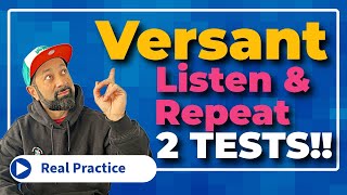 UPDATED!! Fixed & Improved! 2 FULL Versant Listen & Repeat Tests 🎤 | Now with All Audio Included