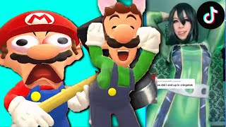 Mario Reacts To Funny Tik Toks 2 ft. Luigi
