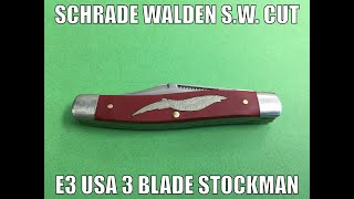 Vintage Schrade Walden SW Cut  E3 American Eagle Stockman EDC Knife - Some Knives tell stories