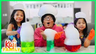 Emma and Kate Easy Dry Ice Science Experiment at Home
