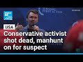 Conservative activist shot dead, manhunt on for suspect • FRANCE 24 English
