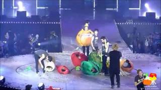 Ryeowook head being hit by flying placard.wmv