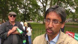 Speakers Corner - Rob (atheist) talking to Shabir (muslim) about scientific accuracy of the Quran