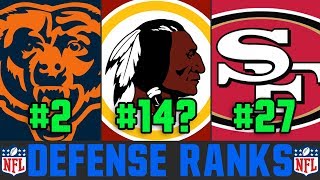 Ranking Every NFL DEFENSE From WORST To FIRST for 2019 (NFL Defense Rankings)