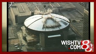 Images from demolition of Market Square Arena in Indianapolis on July 8, 2001