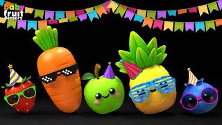 Baby Fruit Dancing - HIP HOORAY, IT´S YOUR BIRTHDAY! 🥳🎉🎁🍬🎂 Sensory Video