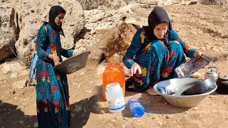 The simple, traditional life of a nomadic woman in the heart of the mountains