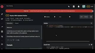 Codewars | Replace With Alphabet Position | Python 6 kyu