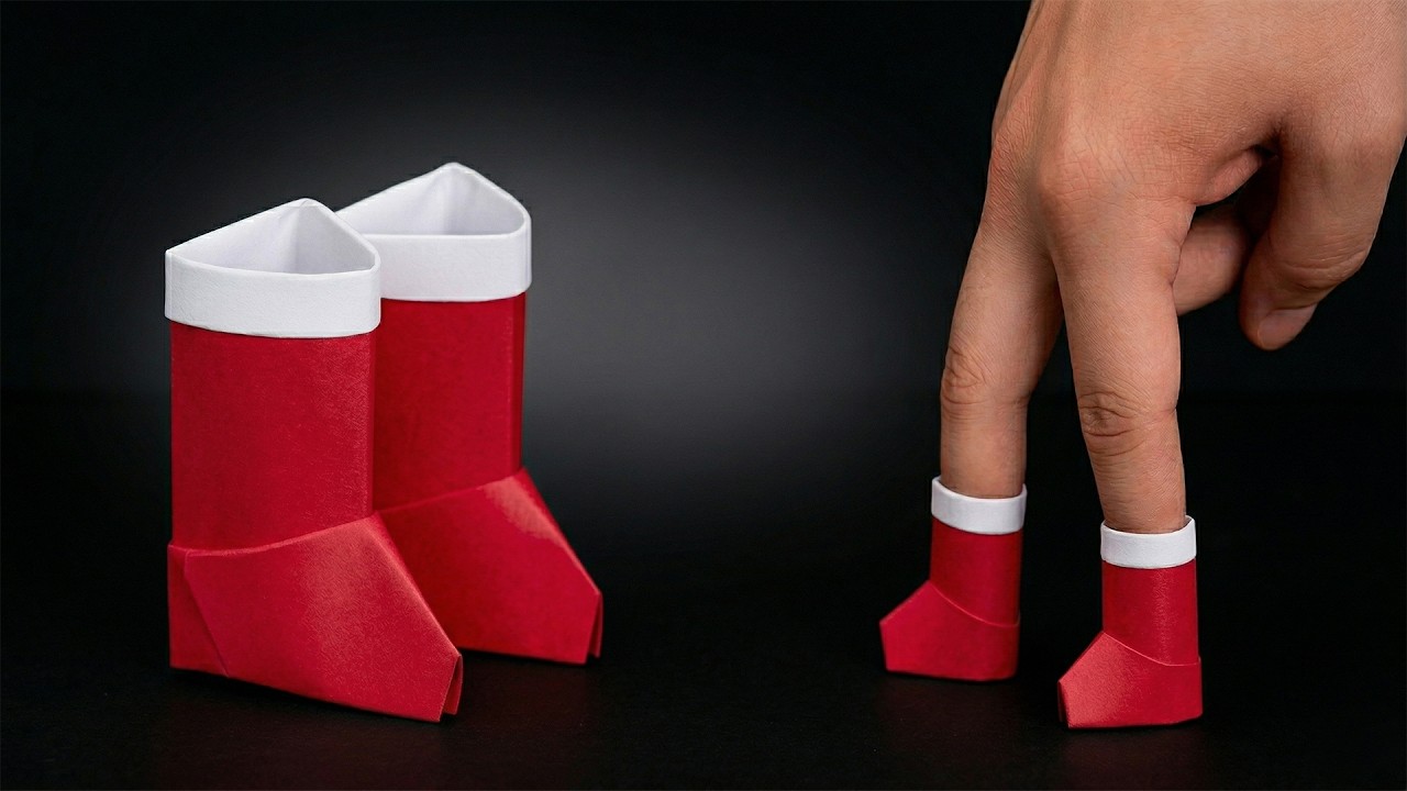 How To Make Fun Origami Paper Boots Youtube