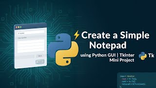 📘 Python Project for Students | Notepad GUI using Tkinter #coding #python #learnpython