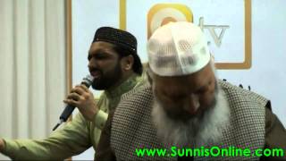 Qari Shahid Mahmood   Mehfil e Milaad LUTON UK QTV 2013   Presence of Mufakkir e Islam