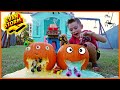 Haunted Monster Truck RaceTrack & Halloween Volcano Pumpkins