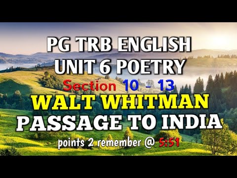 Passage To India By Walt Whitman | Passage To India By Walt Whitman 10 ...