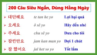 200 Câu Tiếng Hàn Thông Dụng - Siêu Ngắn, Xem là nhớ | 실전 한국어 200문장