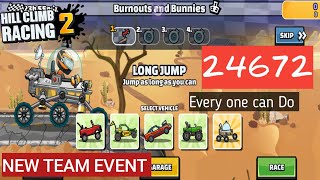 Hcr2 new Team event | Burnouts and Bunnies team event Hill climb racing2