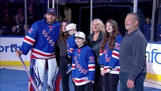 New York Rangers honor Jonathan Quick on becoming winningest U.S.-born goalie in NHL history!