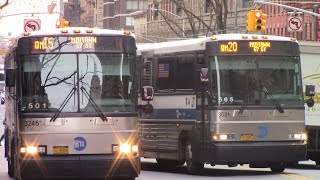 MTA Bus : A.M Rush Hour Action Along 34th Street