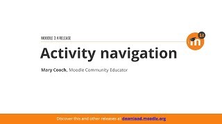 Activity Navigation In Moodle 3.4