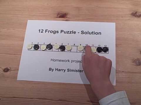 12 Frog Puzzle Solution Youtube