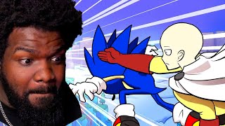 Saitama knock the Rings out of Sonic | Sonic Vs Saitama @speedblitzanimations  REACTION