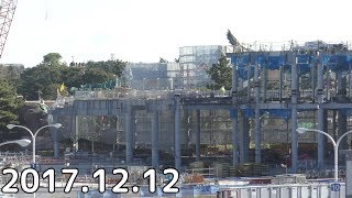 【TDL】リゾートラインから見えるディズニーランド拡張工事~2017年12月12日〜