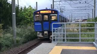 奥羽本線　泉外旭川駅　男鹿線男鹿行き発車