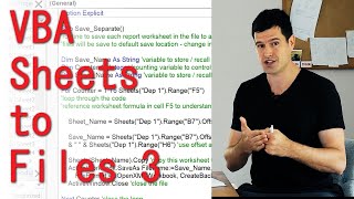 Excel VBA to Separate Worksheets to Files 3/3 - Excel VBA for Beginners
